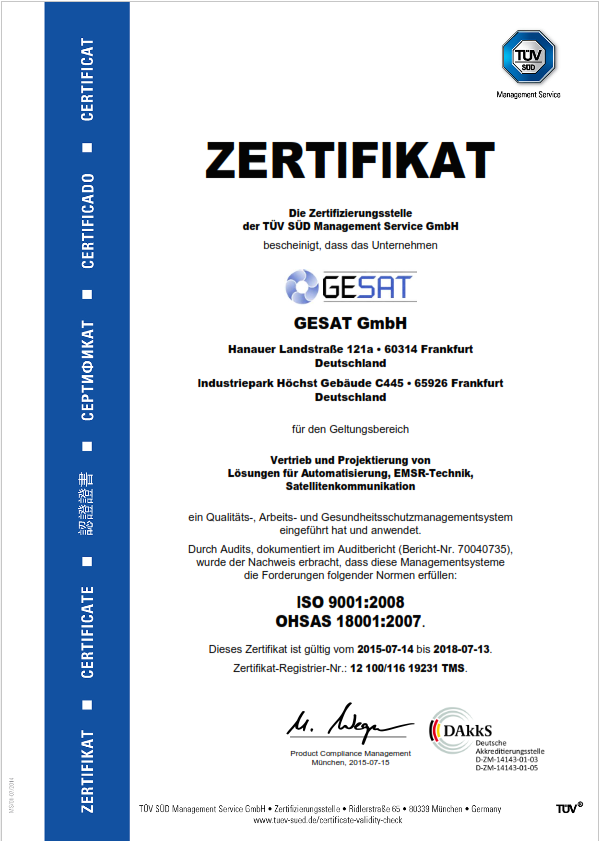 GESAT_Zertifikat_ISO_9001_und_OHSAS_18001